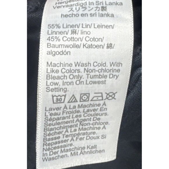 J Crew Womens Black Linen Blend Ankle Straight Leg Pants Sz 00 NEW - Picture 7 of 11